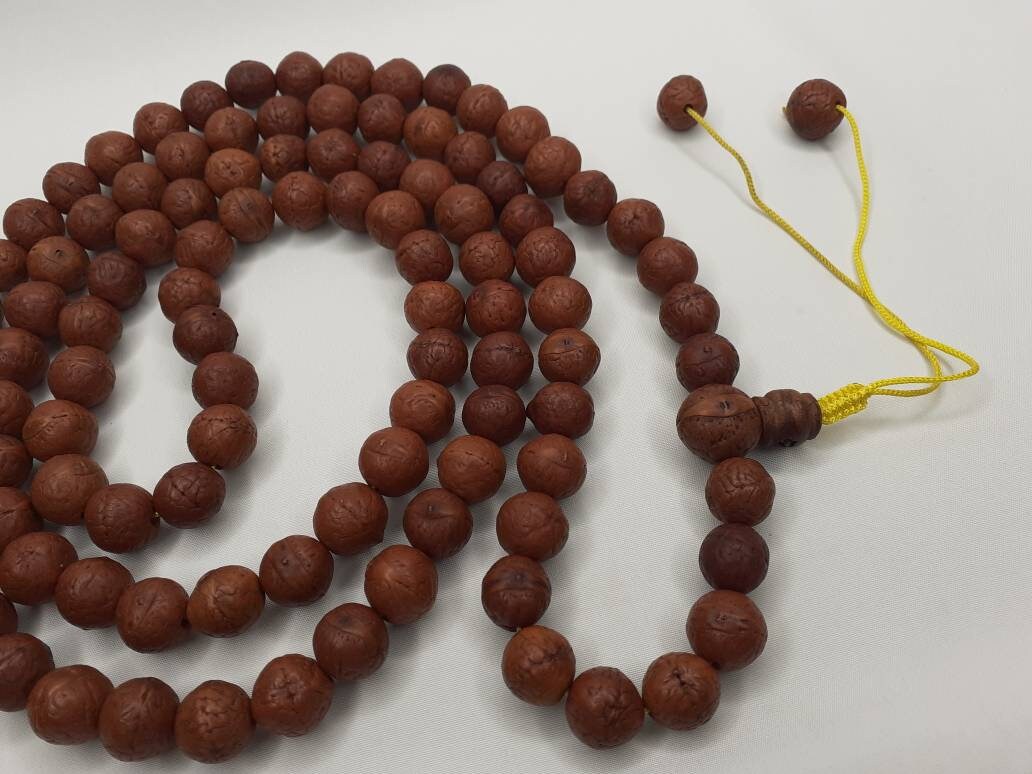 11-12mm Old Phoenix One Eye Bodhi Seeds Mala,Aged Buddhist beads,Tibetan Bodhi Beads,Prayer Mala,Nepali Bodhi Seed,Japa Mala Cleansing Kit