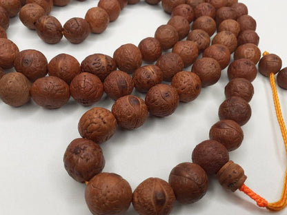 14mm Large Old Phoenix One Eye Bodhi Seeds Mala,Aged Buddhist beads,Tibetan Bodhi Beads,Nepal Prayer Mala,Nepali Bodhi Seed, Japa Mala