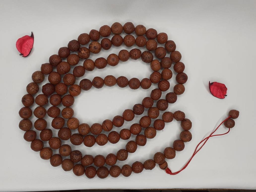 12mm  Old Phoenix One Eye Bodhi Seeds Mala, Buddhist beads,Tibetan Bodhi Beads, Prayer Mala,Nepali Bodhi Seed,