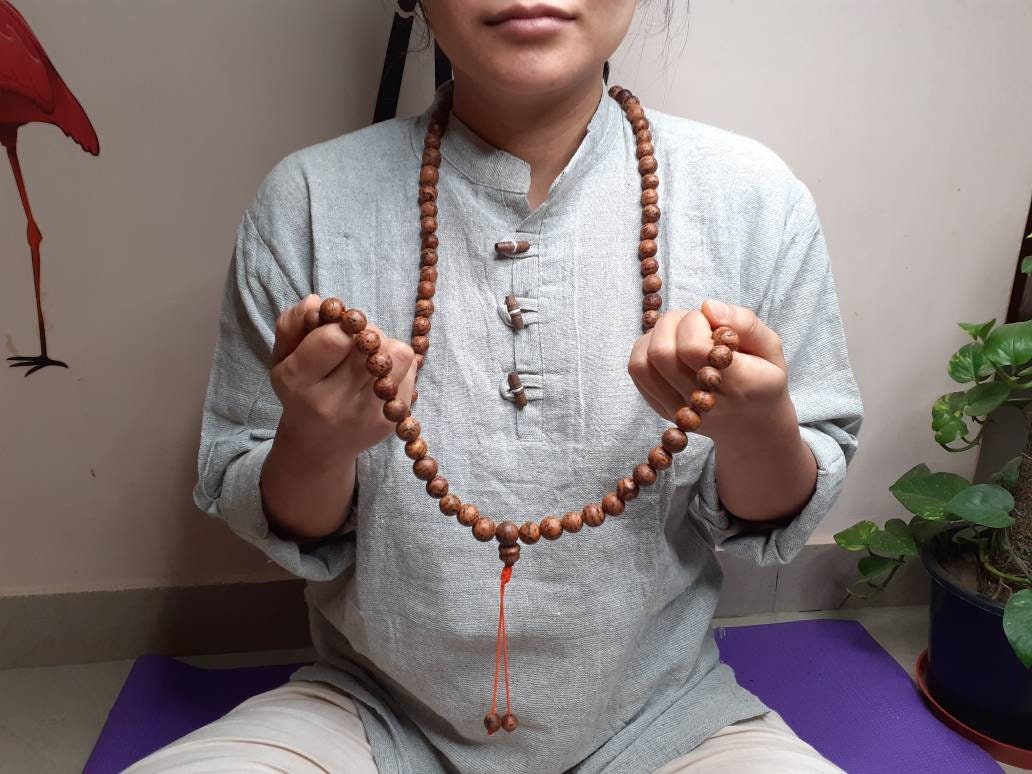 12mm  Old Phoenix One Eye Bodhi Seeds Mala, Buddhist beads,Tibetan Bodhi Beads, Prayer Mala,Nepali Bodhi Seed,