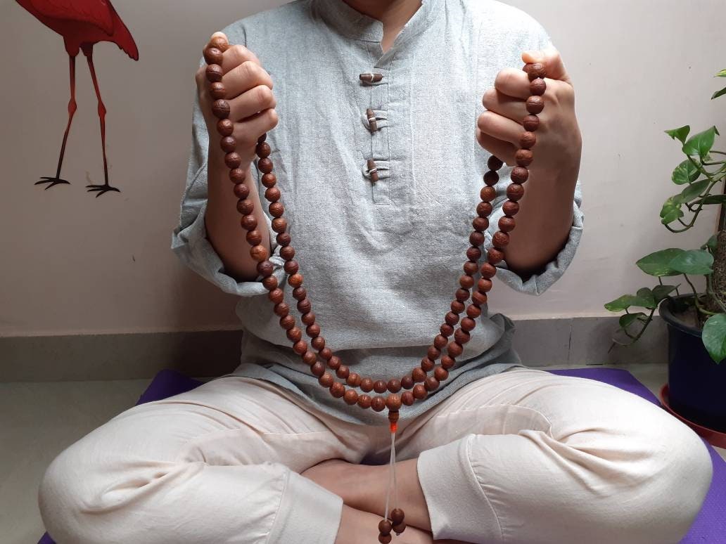 12mm Authentic Naturally Aged Phoenix One Eye Bodhi Seeds Mala,Tibetan Buddhist Bodhi Beads,Monk Prayer Mala,Old Nepali Bodhi Seeds Rosary
