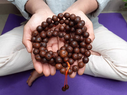 108 Antique Darked Phoenix One Eye Bodhi Seeds Mala,Buddhist beads,Tibetan Bodhi Beads,12mm Antique Prayer Mala,Nepali Bodhi Seed,Japa Mala