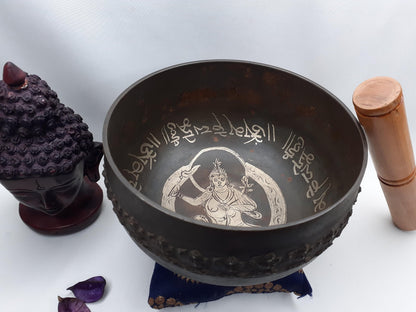 Antique Singing Bowl 5 inch Bowl Handmade Tibetan Singing Bowl of Yoga, Meditation, Chakra Healing, Hand Carved Antique Healing Singing bowl