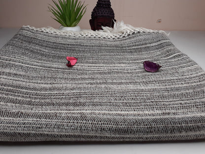 MANTRA Extra-Large Handspun Handwoven Yak Wool Blanket,Yak Meditation Shawl,Yak Wool,Tibetan Yak Wool,Himalayan Yak Wrap,Cashmere Yak Wool