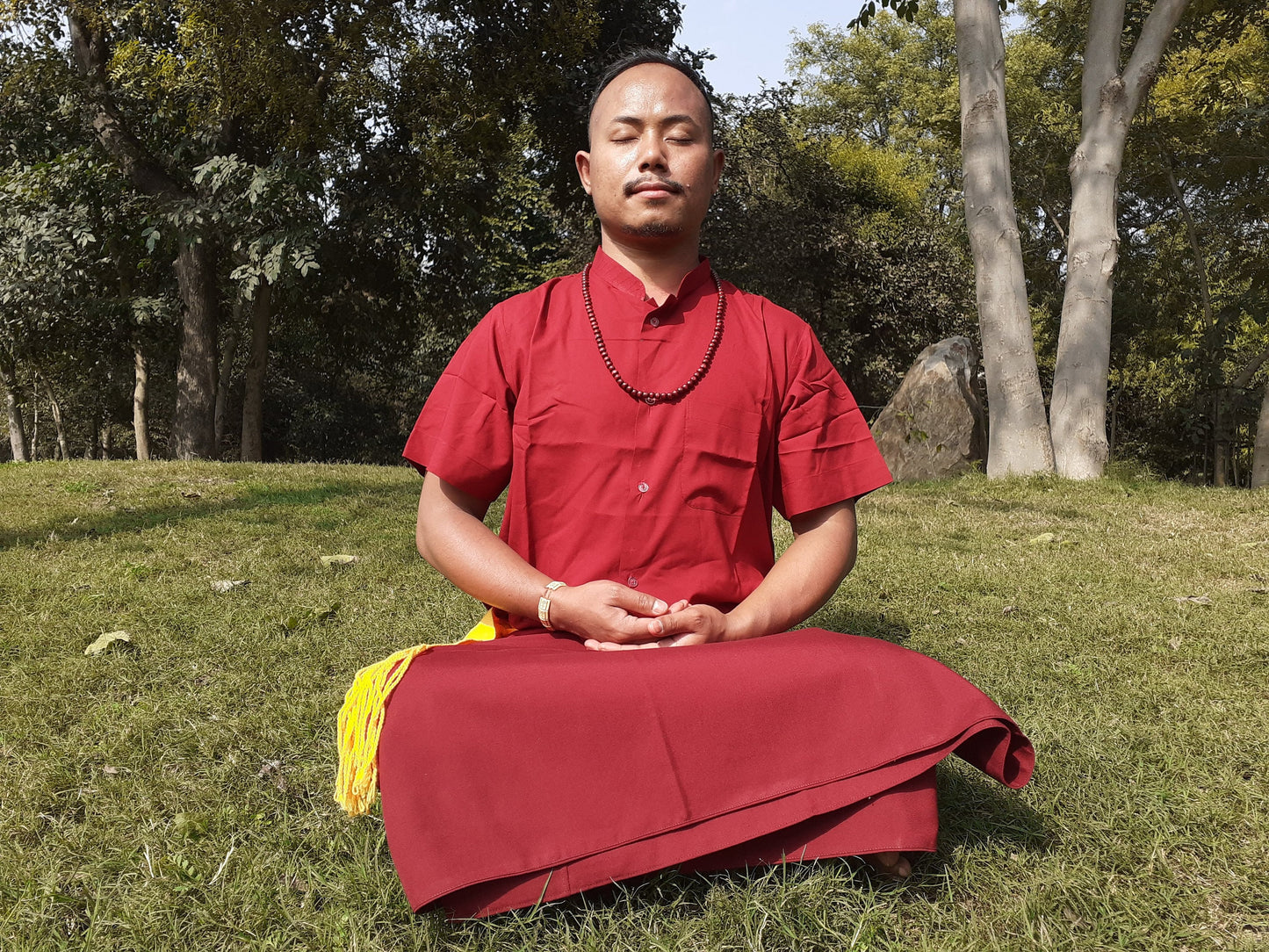 Tibetan Buddhist  Nun Dress, Monk Robe,Monastry style, Meditation Skirt, Monk  Nun Costumes, Temple clothing, Spiritual fabric, Lama cotton,