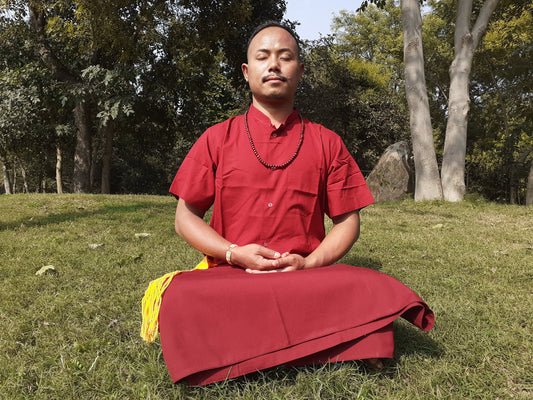 Tibetan Buddhist Monk Robe Set,Buddhist Robe,Monastry Style,Buddhist Meditation Dress,Prayer Costume,Temple clothing,Spiritual fabric