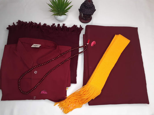 Tibetan Buddhist Lama Dress Set, Monastry Style Monk Robe, Buddhist Meditation Dress,Monk Costumes,Temple clothing,Tibetan Spiritual fabric