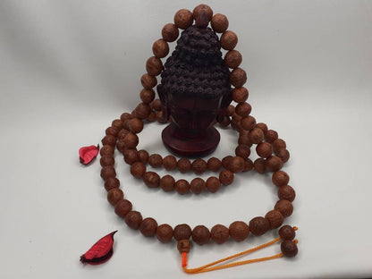 14mm Large Old Phoenix One Eye Bodhi Seeds Mala,Aged Buddhist beads,Tibetan Bodhi Beads,Nepal Prayer Mala,Nepali Bodhi Seed, Japa Mala