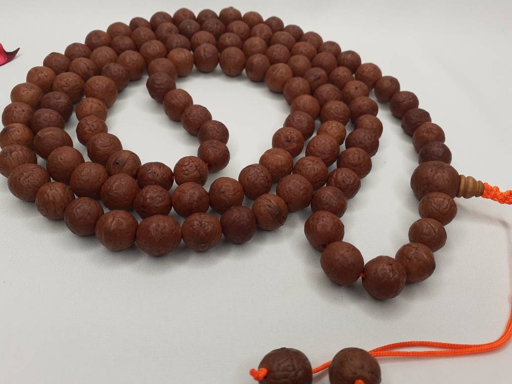 12mm  Old Phoenix One Eye Bodhi Seeds Mala, Buddhist beads,Tibetan Bodhi Beads, Prayer Mala,Nepali Bodhi Seed,