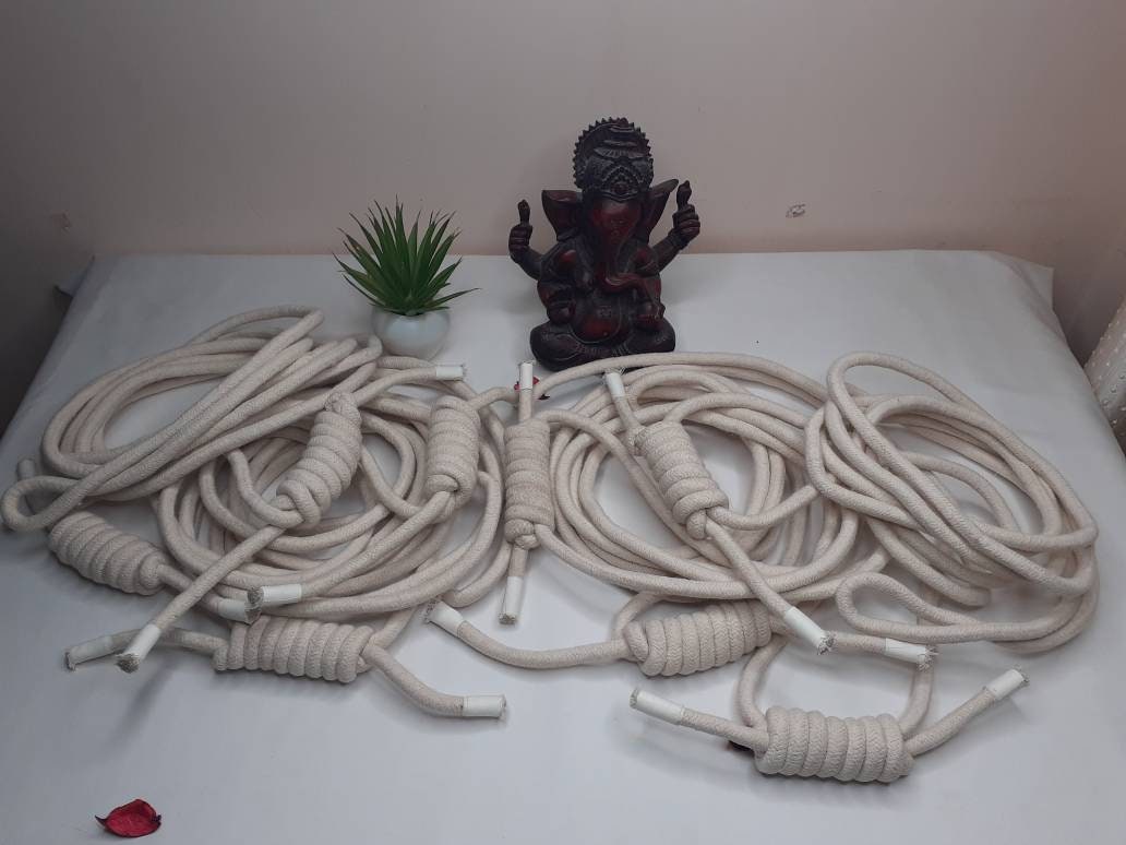 Iyengar Yoga Wall Ropes-set of 4,Yoga Rope Cotton,Yoga Anti-Gravity Wall Rope,Yoga Handmade Tools, Fitness Wall Accessaries,