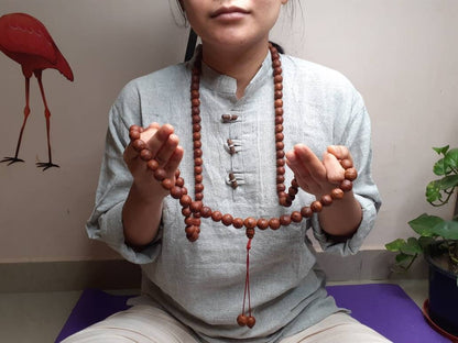 14mm Large Naturally Aged Old Phoenix One Eye Bodhi Seeds Mala,Tibetan Buddhist Monk Bodhi Prayer Rosary,Nepali Bodhi Seeds Japa Mala