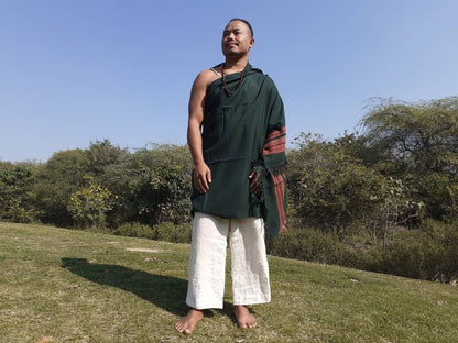 Forest Green Handwoven Pure Himalayan Sheep Wool Meditation Shawl,Himalayan Prayer Blanket,Himalayan Wool,Kullu Shawl,Handmade Indian Shawl