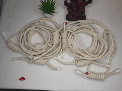Iyengar Yoga Wall Ropes-set of 3,Yoga Rope Cotton,Yoga Anti-Gravity Wall Rope,Yoga Handmade Tools, Fitness Wall Accessaries,