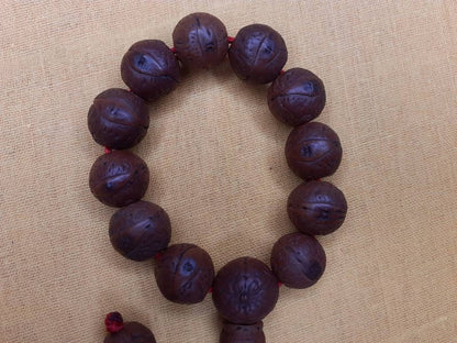 Bodhi Seeds Wrist Mala, Buddhist beads ,Tibetan Bodhi Beads,Nepal Prayer Mala,Meditation Beads,Monk bracelet,Spiritual Tools