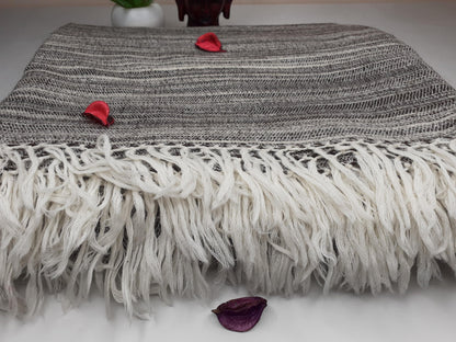 MANTRA Extra-Large Handspun Handwoven Yak Wool Blanket,Yak Meditation Shawl,Yak Wool,Tibetan Yak Wool,Himalayan Yak Wrap,Cashmere Yak Wool