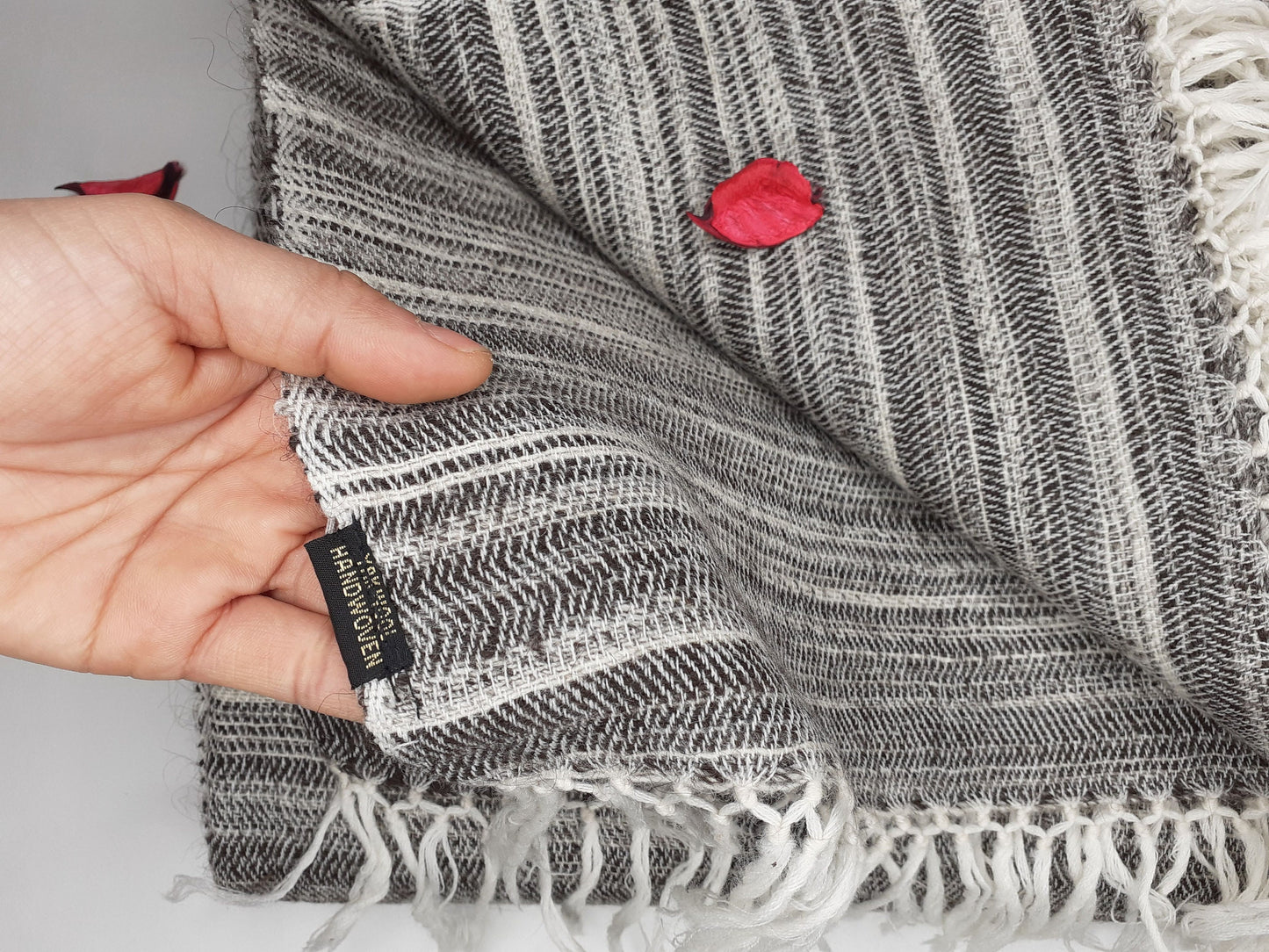 MANTRA Extra-Large Handspun Handwoven Yak Wool Blanket,Yak Meditation Shawl,Yak Wool,Tibetan Yak Wool,Himalayan Yak Wrap,Cashmere Yak Wool