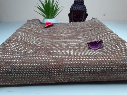 Handwoven Natural Brown Yak Wool Meditation Shawl,Himalayan Yak Wool Blanket, Yak Wool,Tibetan Yak Wool,Himalayan Yak Wrap,Nepal  Yak Wool