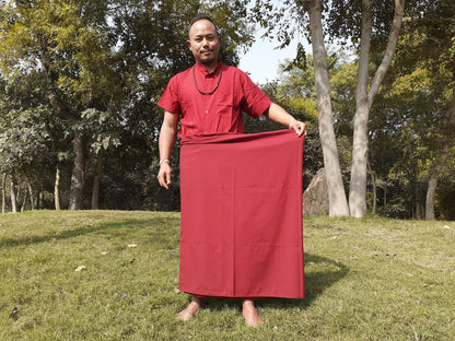 Tibetan Buddhist Monk Skirt- Shamthap,Monk Lower Robe,Monastry Style,Buddhist Meditation Skirt,Monk Nun Prayer Lower Wrap,Temple Clothing