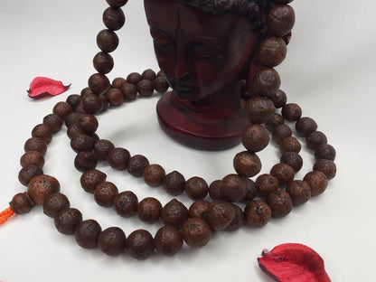 108 Antique Darked Phoenix One Eye Bodhi Seeds Mala,Buddhist beads,Tibetan Bodhi Beads,12mm Antique Prayer Mala,Nepali Bodhi Seed,Japa Mala
