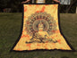 Natural Multi-Color Tie-Dyed Handprinted Buddha Tapestry, Living Room Decor,Spiritual Wall Hanging,Zen Meditation Buddha,Wall Art,