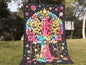 Natural Multi-Color Tie-Dyed Handprinted Buddha Tapestry, Living Room Decor,Spiritual Wall Hanging,Zen Meditation Buddha,Wall Art,