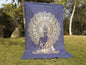 Natural Multi-Color Tie-Dyed Handprinted Buddha Tapestry, Living Room Decor,Spiritual Wall Hanging,Zen Meditation Buddha,Wall Art,