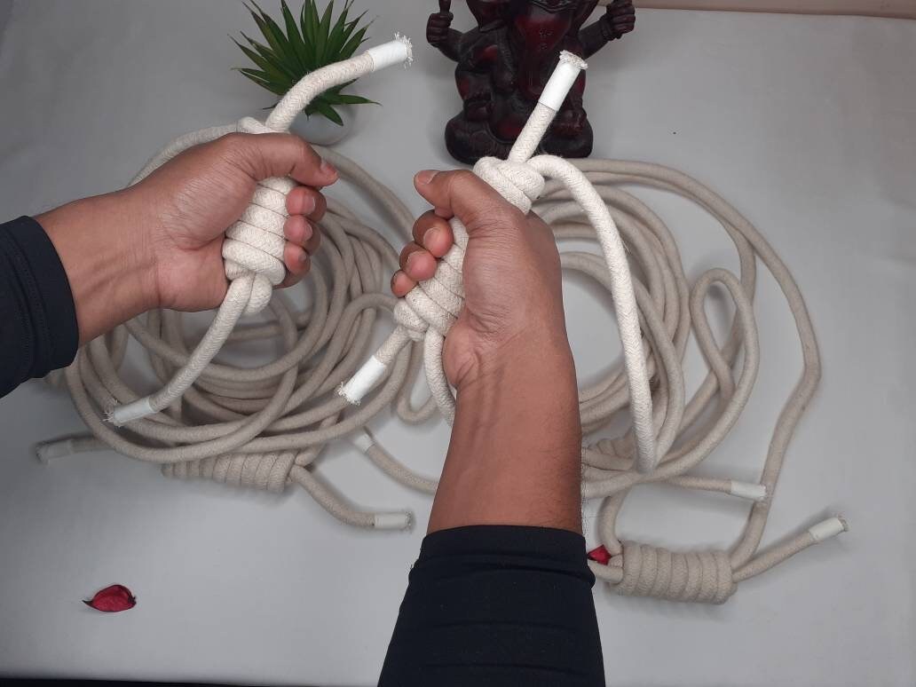 Iyengar Yoga Wall Ropes-set of 4,Yoga Rope Cotton,Yoga Anti-Gravity Wall Rope,Yoga Handmade Tools, Fitness Wall Accessaries,