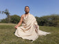 Extra-Large Offwhite Handwoven Pure Himalayan Sheep Wool Meditation Blanket,Ethnic Indian Wool Shawl,Himalayan Wool Prayer Wrap,Kullu Shawl