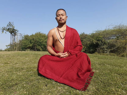 Tibetan Buddhist Lama Dress Set, Monastry Style Monk Robe, Buddhist Meditation Dress,Monk Costumes,Temple clothing,Tibetan Spiritual fabric