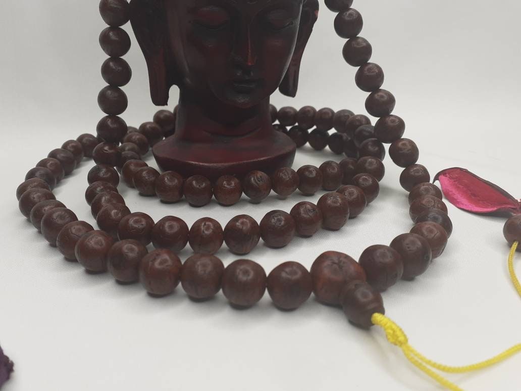 11-12mm  Old Phoenix One Eye Bodhi Seeds Mala, Buddhist beads,Tibetan Bodhi Beads, Prayer Mala,Nepali Bodhi Seed,