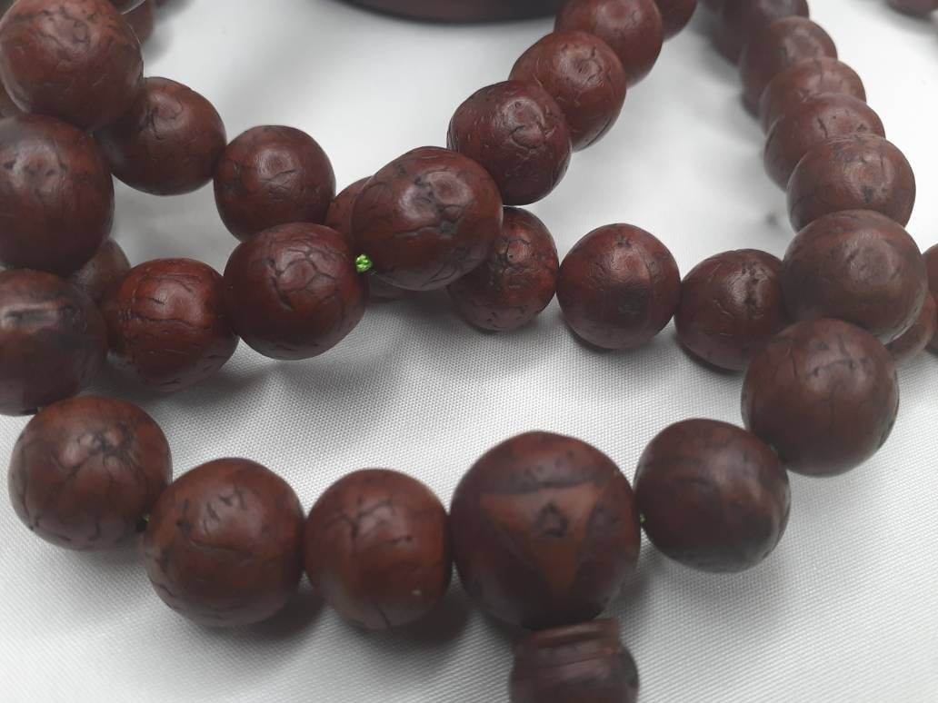 12mm  Old Phoenix One Eye Bodhi Seeds Mala, Buddhist beads,Tibetan Bodhi Beads, Prayer Mala,Nepali Bodhi Seed