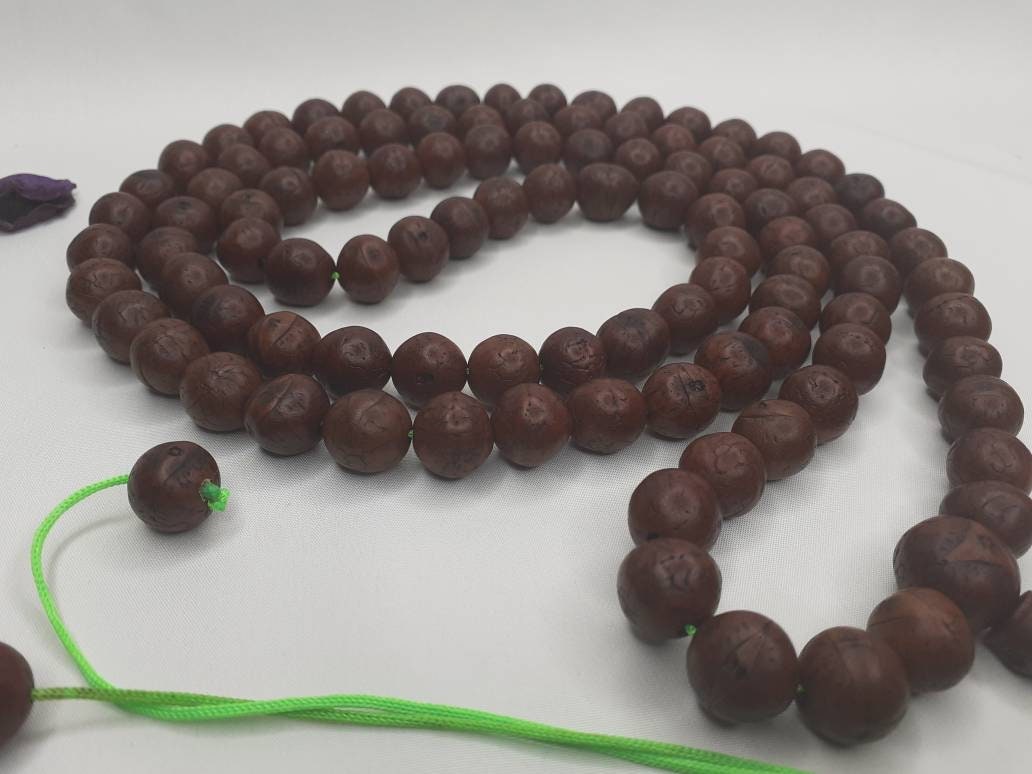 12mm  Old Phoenix One Eye Bodhi Seeds Mala, Buddhist beads,Tibetan Bodhi Beads, Prayer Mala,Nepali Bodhi Seed