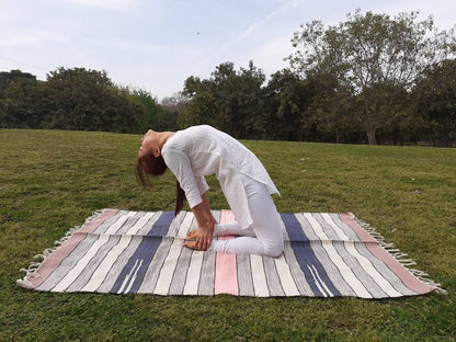 Artisan Organic Cotton Yoga and Meditation Rugs,Handwoven Meditation Floor Mat,Indian Handloomed Rug,Cotton Yoga Mat,Natural Fibre Rug