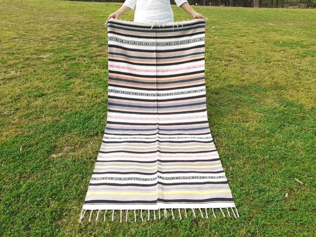 Artisan Organic Cotton Yoga and Meditation Rugs,Handwoven Meditation Floor Mat,Indian Handloomed Rug,Cotton Yoga Mat,Natural Fibre Rug