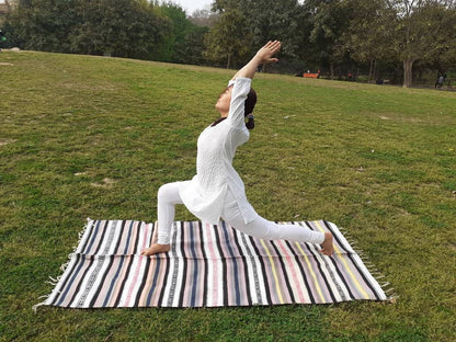 Artisan Organic Cotton Yoga and Meditation Rugs,Handwoven Meditation Floor Mat,Indian Handloomed Rug,Cotton Yoga Mat,Natural Fibre Rug