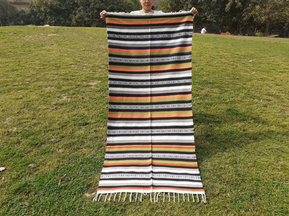 Artisan Organic Cotton Yoga Rugs,Handwoven Meditation Floor Mat,Indian Handloomed Rug,Cotton Yoga Mat,Natural Fibre Rug