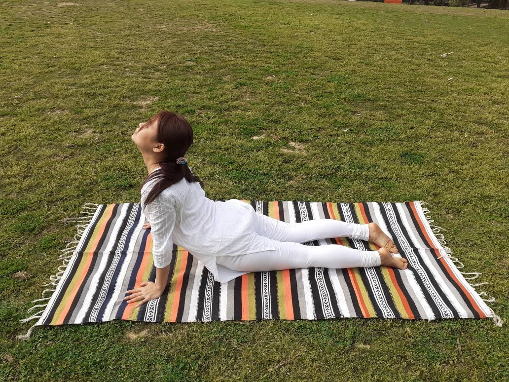 Artisan Organic Cotton Yoga Rugs,Handwoven Meditation Floor Mat,Indian Handloomed Rug,Cotton Yoga Mat,Natural Fibre Rug