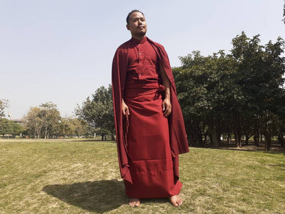 Tibetan Buddhist  Nun Dress, Monk Robe,Monastry style, Meditation Skirt, Monk  Nun Costumes, Temple clothing, Spiritual fabric, Lama cotton,