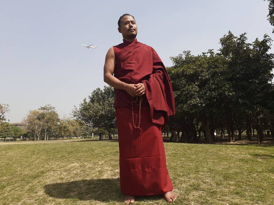 Tibetan Buddhist  Nun Dress, Monk Robe,Monastry style, Meditation Skirt, Monk  Nun Costumes, Temple clothing, Spiritual fabric, Lama cotton,
