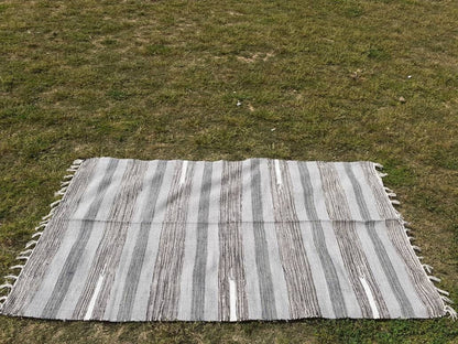 Artisan Organic Cotton Meditation Rugs,Handwoven Meditation Floor Mat,Indian Handloomed Rug,Indian Cotton Meditation Mat,Natural Fibre Rug
