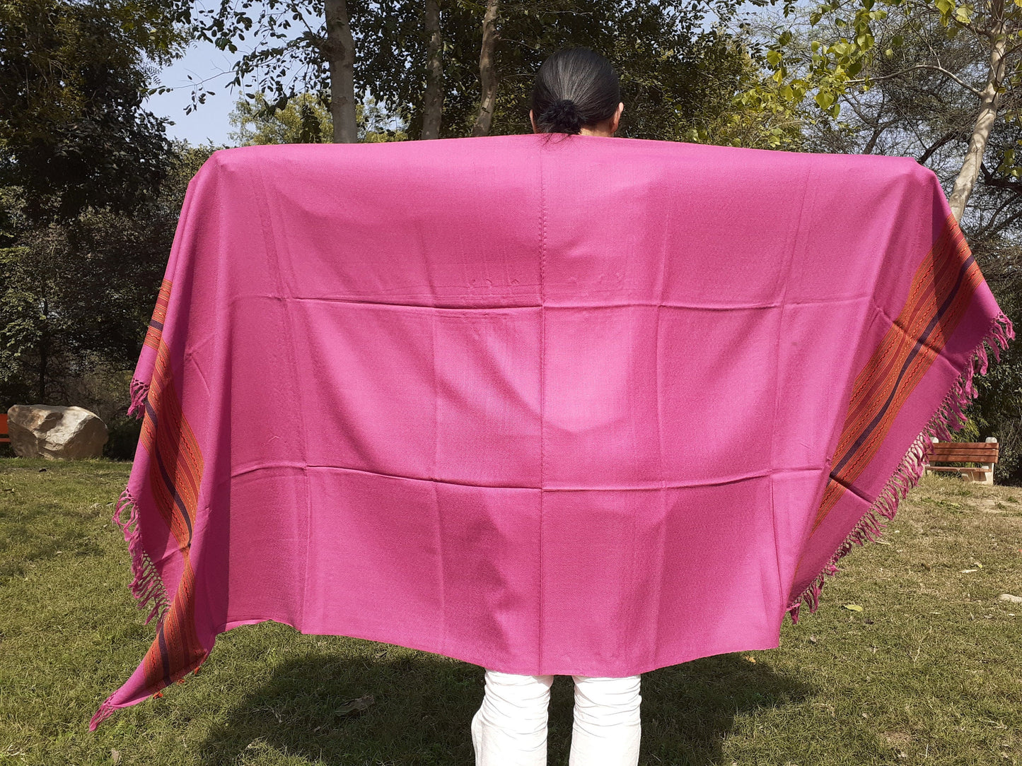 Handwoven Cashmere SheepWool Meditation Shawl,Ethnic Blanket, Himalayan Wool,Indian Fabric,Himalayan Wrap,Handmade Indian Shawl, Kullu Shawl