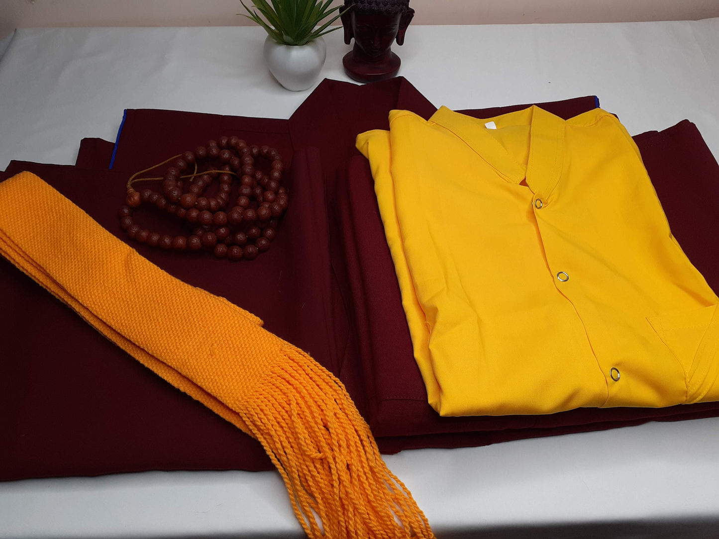 Tibetan Buddhist Monk Robe,Zen Meditation Clothing,Monk Nun Monastry style Costumes,Temple Clothing,Spiritual Lama Dress Set,Tibetan Robe