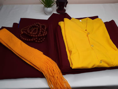 Tibetan Buddhist Monk Robe,Zen Meditation Clothing,Monk Nun Monastry style Costumes,Temple Clothing,Spiritual Lama Dress Set,Tibetan Robe