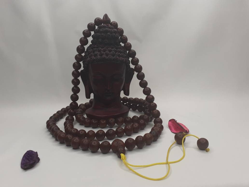 11-12mm  Old Phoenix One Eye Bodhi Seeds Mala, Buddhist beads,Tibetan Bodhi Beads, Prayer Mala,Nepali Bodhi Seed,