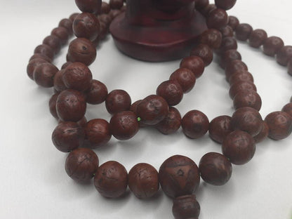12 mm  Very Old Phoenix One Eye Bodhi Seeds Mala,Buddhist Beads,Tibetan Bodhi Beads,Seed  Prayer Mala,Nepali Bodhi Seed, Japa Mala