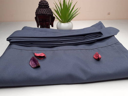 Layman Unisex Tibetan Buddhist Meditation Skirt,Tibetan Half Chuba Wrap-Around Cotton Meditation Cloth,Monastery Style Spiritual Lower Robe