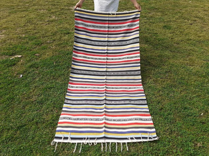 Artisan Organic Cotton Yoga Rugs,Handwoven Meditation Floor Mat,Indian Handloomed Rug,Cotton Yoga Mat,Natural Fibre Rug,