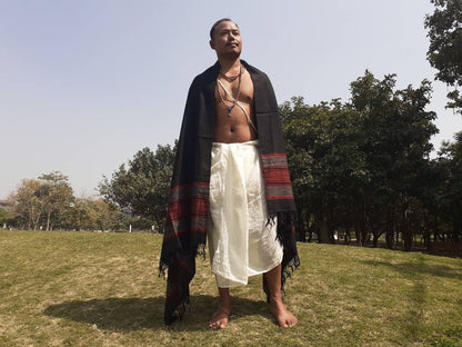 Handwoven Embroidered Himalayan Sheep Wool Meditation Shawl,Himalayan Prayer Blanket,Himalayan Wool,Kullu Shawl,Handmade Indian Prayer Wrap