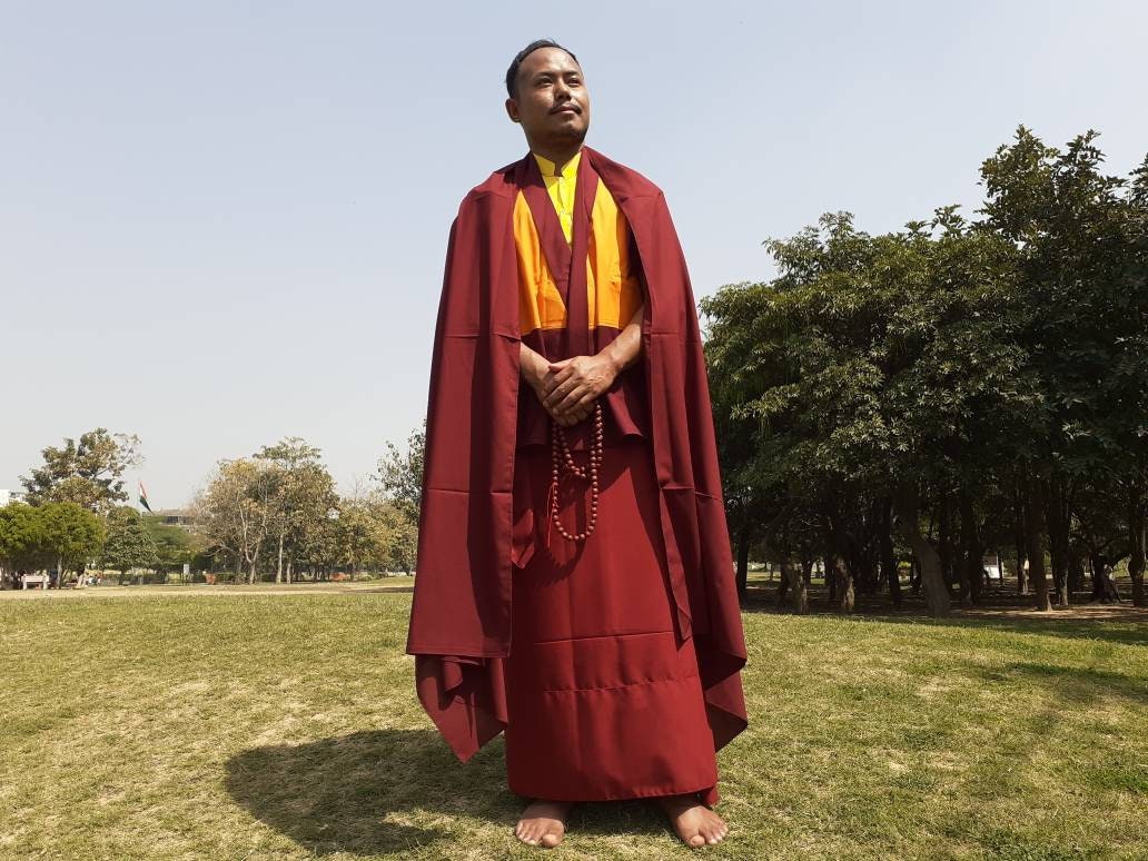 Tibetan Buddhist Monk Dhonka,Buddhist Monk Jacket ,Monastry style,Meditation Cloth,Monk Nun Jacket,Temple clothing,Spiritual fabric