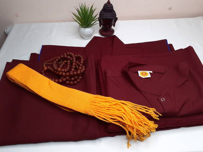 Tibetan Buddhist Monk Robe Set, Buddhist Monk Robe,Monastry style,Buddhist Meditation Dress, Monk Costumes,Temple clothing, Spiritual fabric